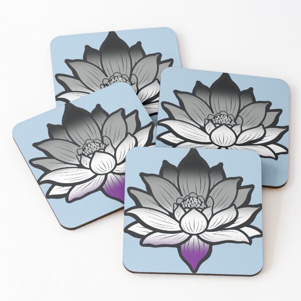Item preview, Peaceful Asexual Pride Flag Lotus, Asexual Pride Design designed and sold by Travelslightly.