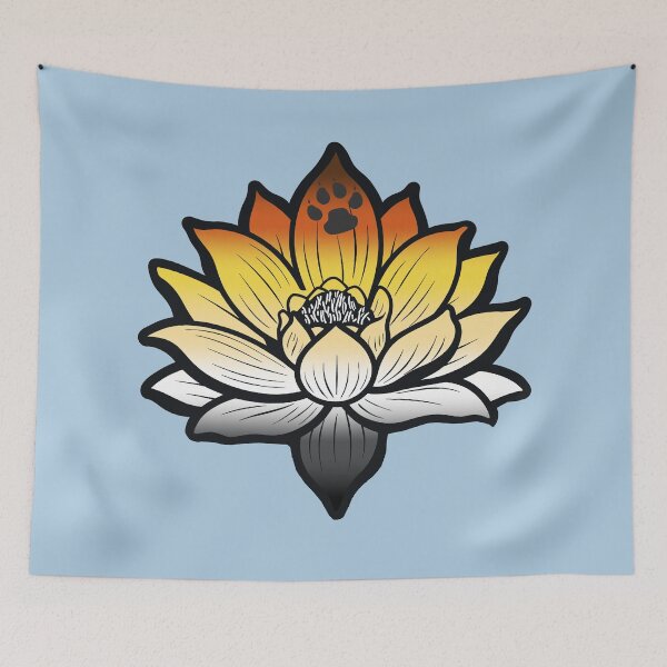 Item preview, Peaceful Gay Bear Pride Flag Lotus, Bear Pride Design designed and sold by Travelslightly.