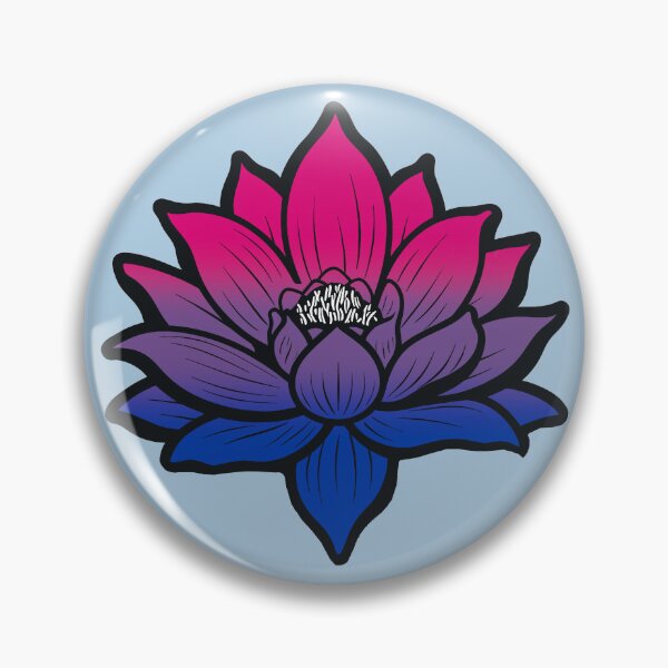 Item preview, Peaceful Bisexual Pride Flag Lotus, Bi Pride Design designed and sold by Travelslightly.