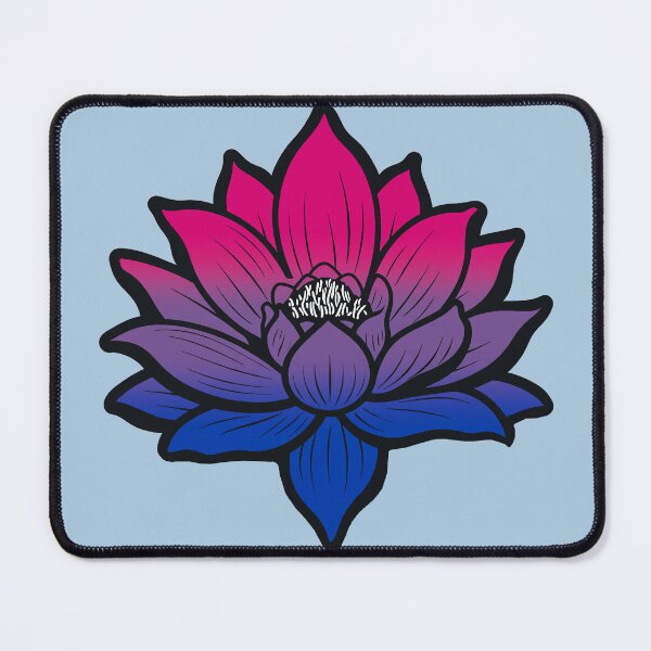 Item preview, Peaceful Bisexual Pride Flag Lotus, Bi Pride Design designed and sold by Travelslightly.