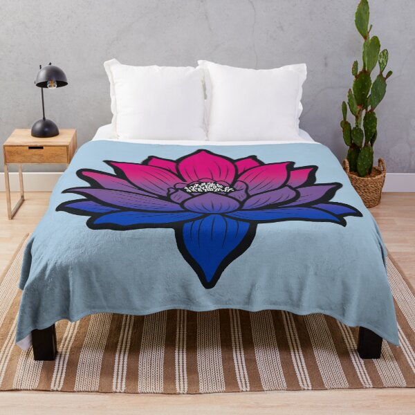 Item preview, Peaceful Bisexual Pride Flag Lotus, Bi Pride Design designed and sold by Travelslightly.