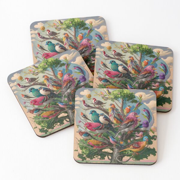 Item preview, Colorful Birds Array designed and sold by WANBASTEN.