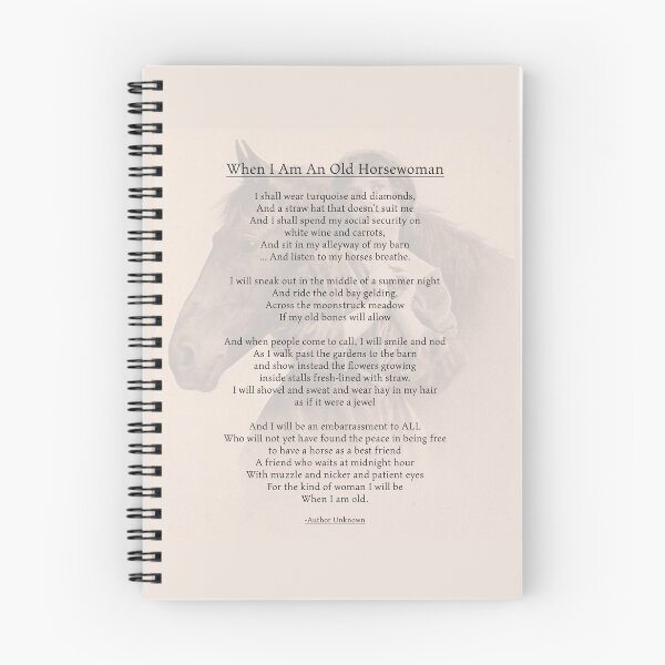 Item preview, When I'm an Old Horsewoman design designed and sold by Ginny Luttrell.