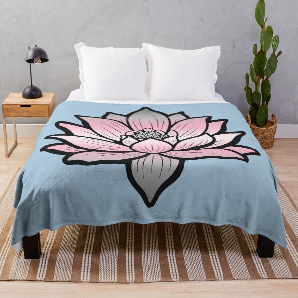 Item preview, Peaceful Demigirl Pride Flag Lotus, Demigirl Pride Design designed and sold by Travelslightly.