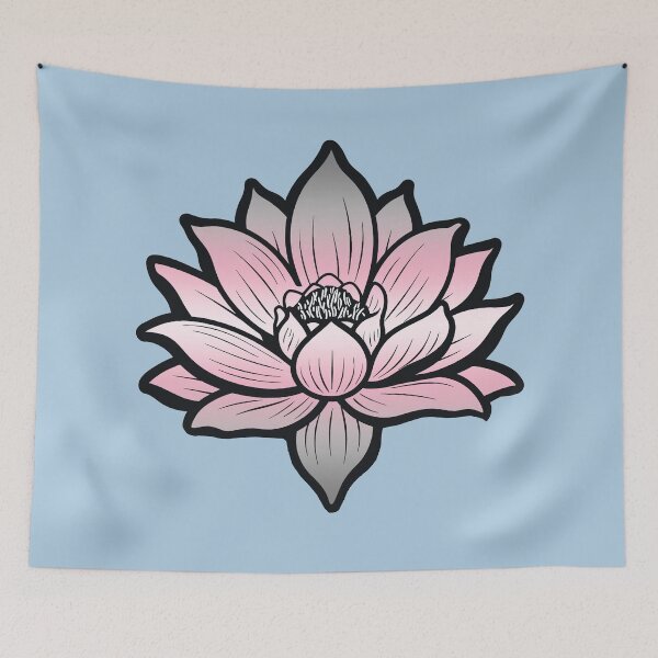 Item preview, Peaceful Demigirl Pride Flag Lotus, Demigirl Pride Design designed and sold by Travelslightly.