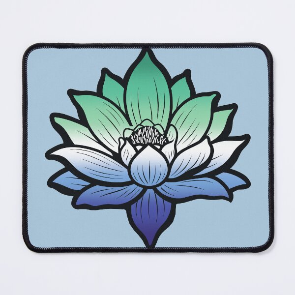 Item preview, Peaceful Gay MLM Pride Flag Lotus, MLM Pride Design designed and sold by Travelslightly.