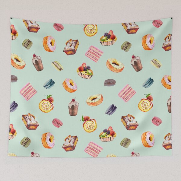 Item preview, Cute colourful watercolour cake pattern designed and sold by PrintHatcher.