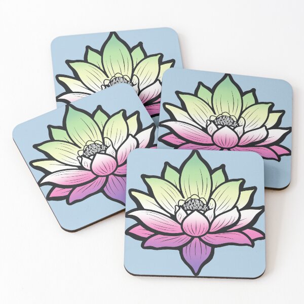 Item preview, Peaceful Genderfae Pride Flag Lotus, Genderdoe Pride Design, fae faer genderfaunet  designed and sold by Travelslightly.
