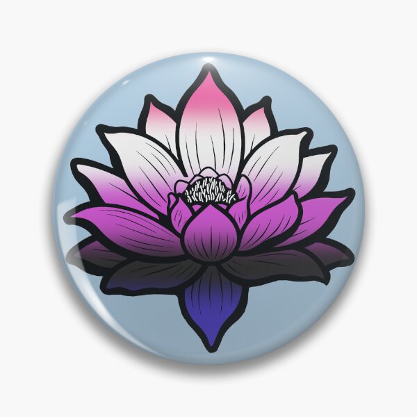 Item preview, Peaceful Genderfluid Pride Flag Lotus, Genderfluid Pride Design designed and sold by Travelslightly.