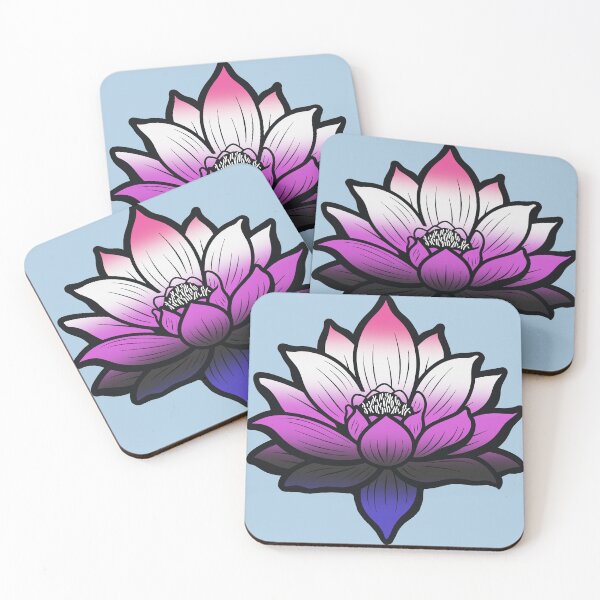 Item preview, Peaceful Genderfluid Pride Flag Lotus, Genderfluid Pride Design designed and sold by Travelslightly.