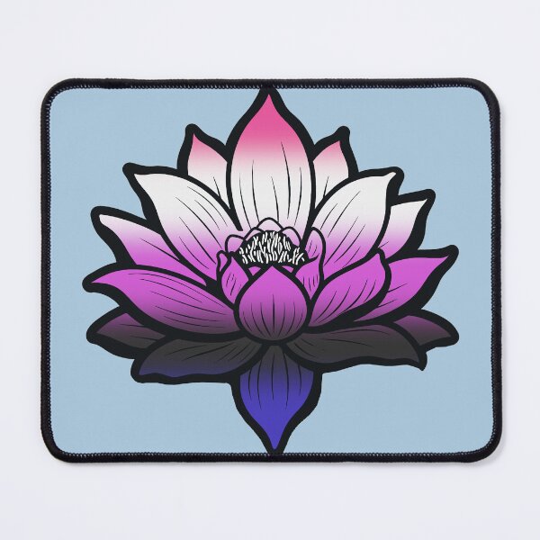 Item preview, Peaceful Genderfluid Pride Flag Lotus, Genderfluid Pride Design designed and sold by Travelslightly.