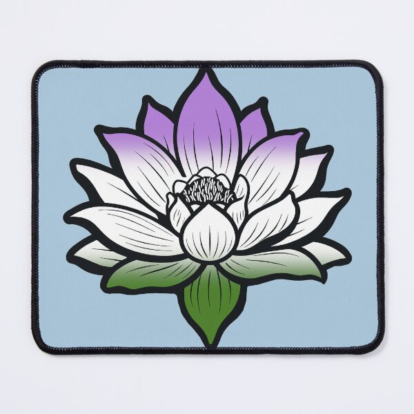 Item preview, Peaceful Genderqueer Pride Flag Lotus, Genderqueer Pride Design designed and sold by Travelslightly.