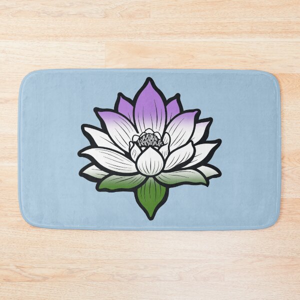 Item preview, Peaceful Genderqueer Pride Flag Lotus, Genderqueer Pride Design designed and sold by Travelslightly.