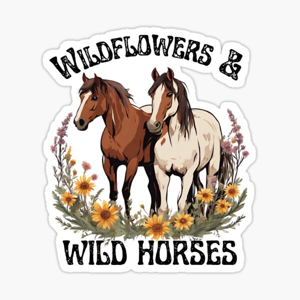 Item preview, Wildflowers and Wild Horses designed and sold by designs-bybritt.
