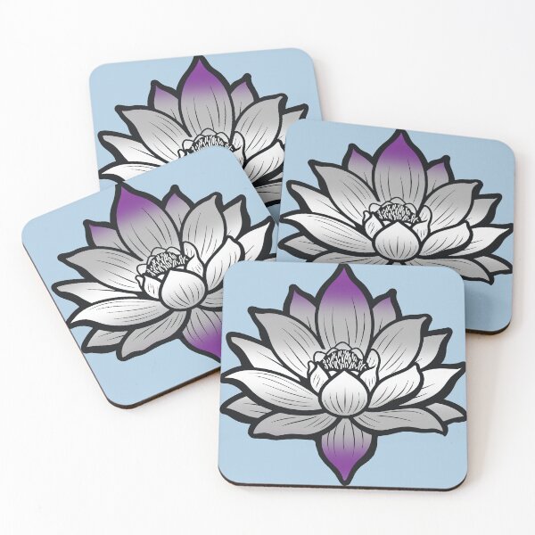Item preview, Peaceful Graysexual Pride Flag Lotus, Greysexual Pride Design designed and sold by Travelslightly.