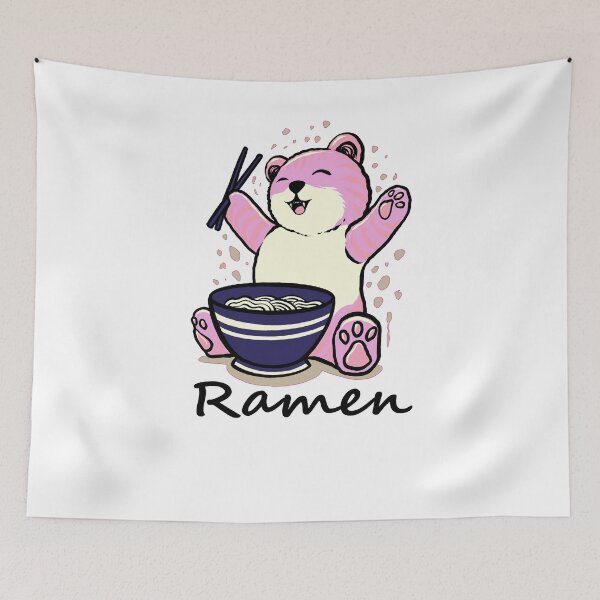 Item preview, Cat Ramen Anime Kawaii Neko Eat Noodle designed and sold by amrichjimi.