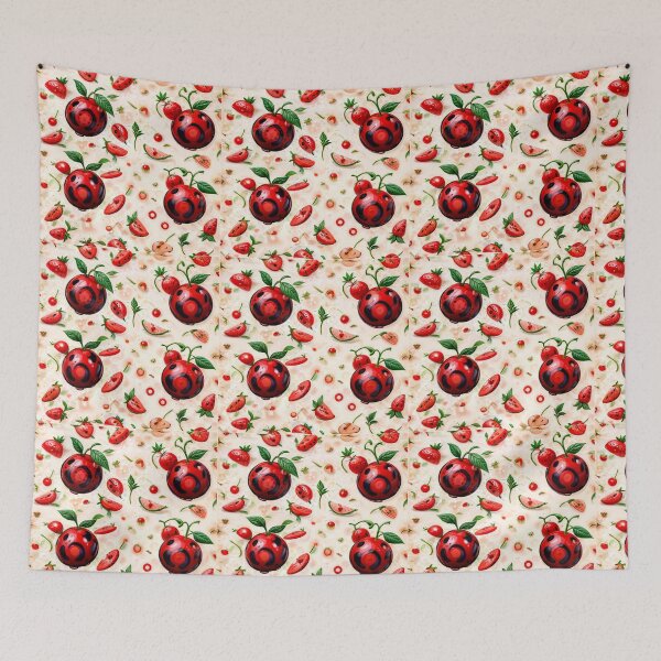 Item preview, seamless pattern with cherry tomatoes designed and sold by Iiibear888.