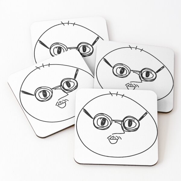 Item preview, Simple Silly Goofy Nerd Face Doodle Emoji designed and sold by CapybaraDesignz.