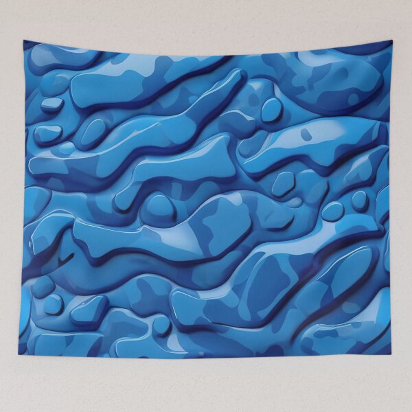 Item preview, Abstract Blue Camouflage Pattern designed and sold by TheArtOfPat.
