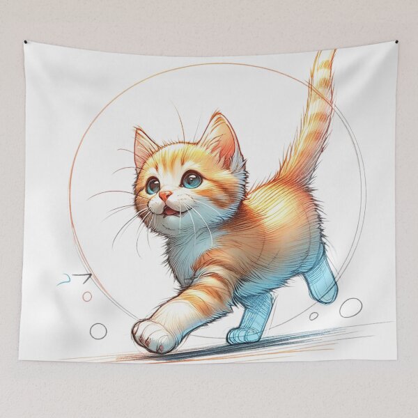 Item preview, Running Playful Kitten designed and sold by Platinumpalette.