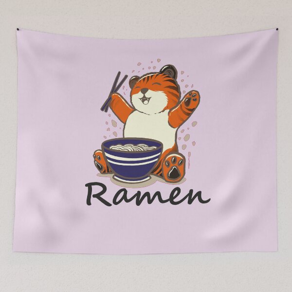 Item preview, Cat Ramen Anime Kawaii Neko Eat Noodle designed and sold by amrichjimi.