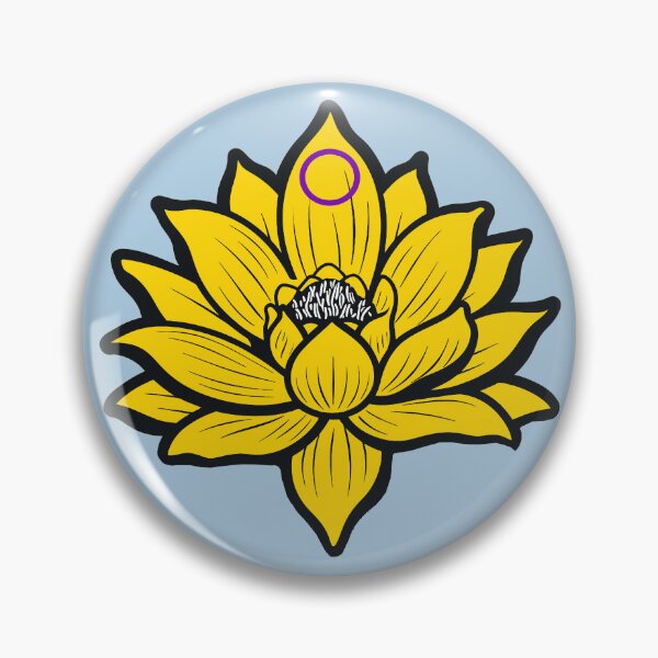 Item preview, Peaceful Intersex Pride Flag Lotus, Intersex Pride Design designed and sold by Travelslightly.