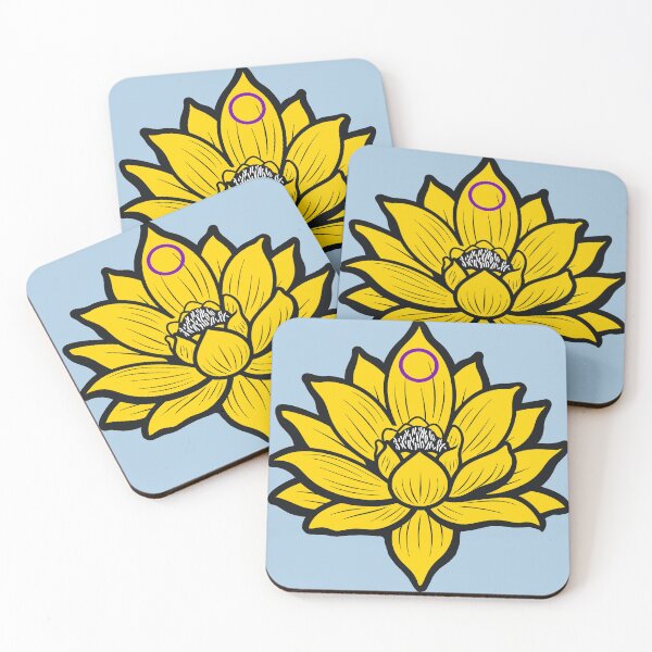 Item preview, Peaceful Intersex Pride Flag Lotus, Intersex Pride Design designed and sold by Travelslightly.