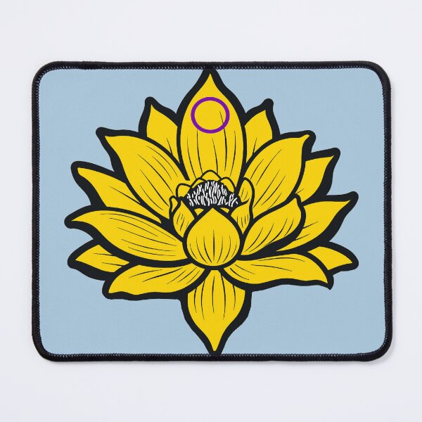 Item preview, Peaceful Intersex Pride Flag Lotus, Intersex Pride Design designed and sold by Travelslightly.
