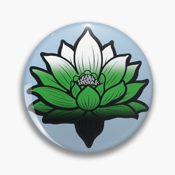 Item preview, Peaceful Neutrois Pride Flag Lotus, Neutrois Pride Design designed and sold by Travelslightly.