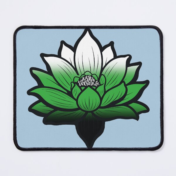 Item preview, Peaceful Neutrois Pride Flag Lotus, Neutrois Pride Design designed and sold by Travelslightly.