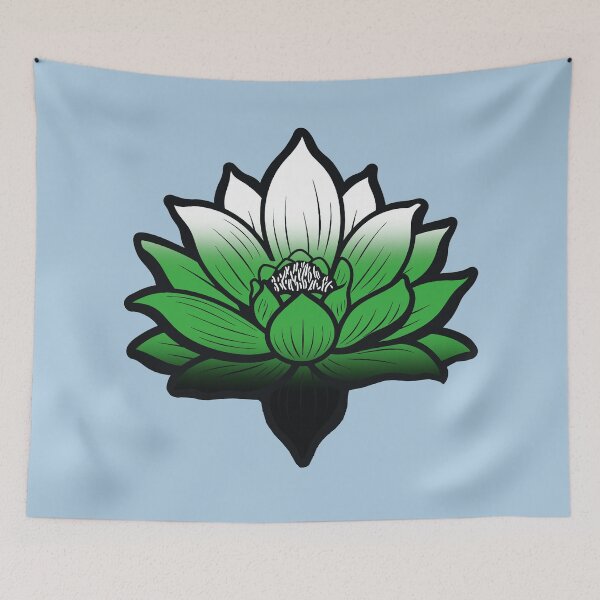 Item preview, Peaceful Neutrois Pride Flag Lotus, Neutrois Pride Design designed and sold by Travelslightly.