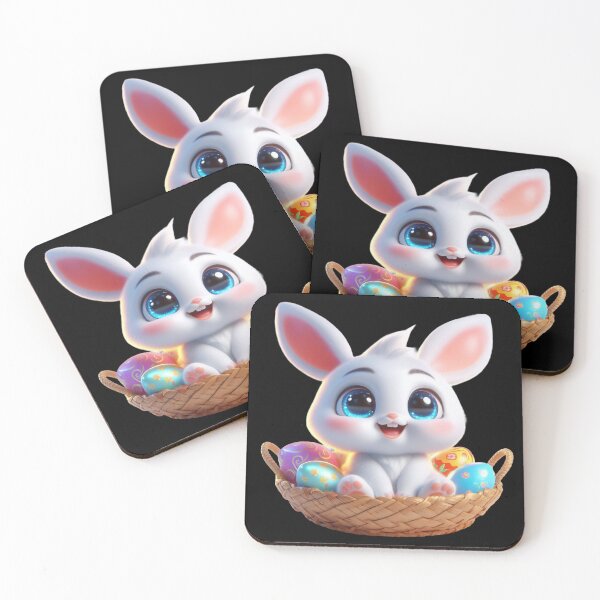Item preview, Cute Chibi Easter Bunny in Egg Basket V1 designed and sold by CHIBI_POPZ.