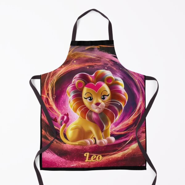 Item preview, Leo Zodiac, cute lion, heart shape designed and sold by ZodiacWonders.