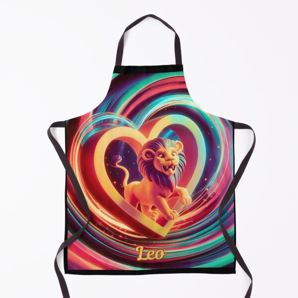 Item preview, Leo Zodiac, cute lion, heart shape designed and sold by ZodiacWonders.