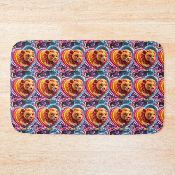 Item preview, Leo Zodiac, cute lion, heart shape designed and sold by ZodiacWonders.