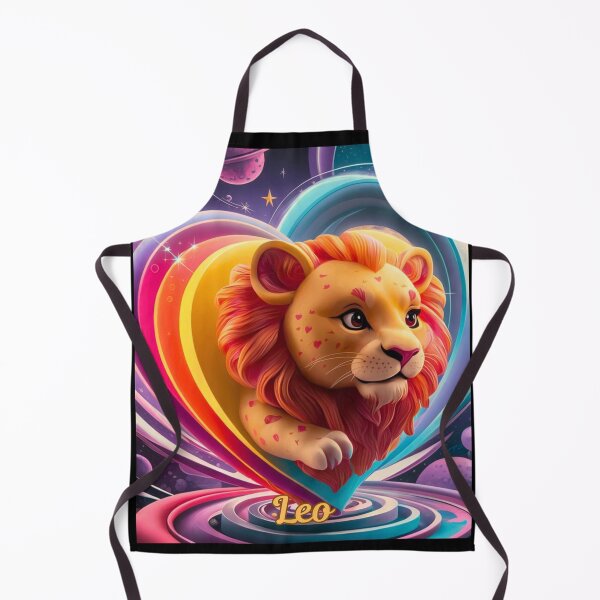 Item preview, Leo Zodiac, cute lion, heart shape designed and sold by ZodiacWonders.