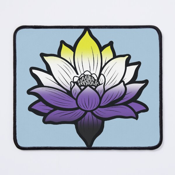 Item preview, Peaceful Nonbinary Pride Flag Lotus, Enby Pride Design designed and sold by Travelslightly.