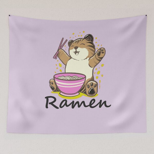 Item preview,  Cat Ramen Anime Kawaii Neko Eat Noodle designed and sold by amrichjimi.