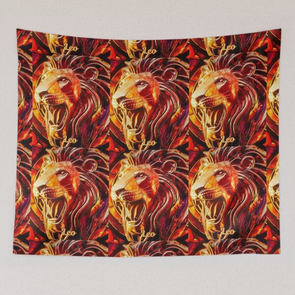 Item preview, Leo Zodiac, stained glass designed and sold by ZodiacWonders.
