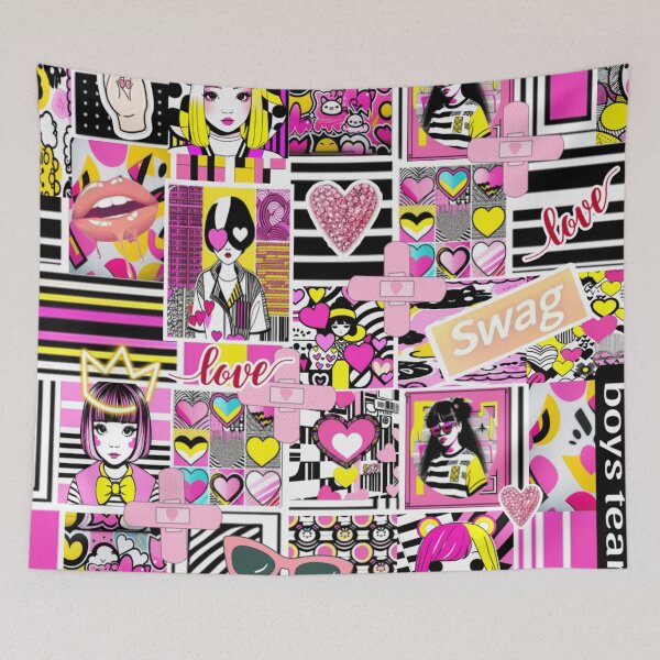 Item preview, Girls rule pop art collage  designed and sold by Roxburylane.