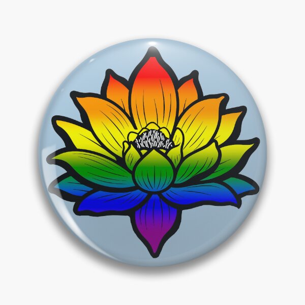 Item preview, Peaceful LGBTQIA+ Pride Flag Lotus, Rainbow Pride Design designed and sold by Travelslightly.