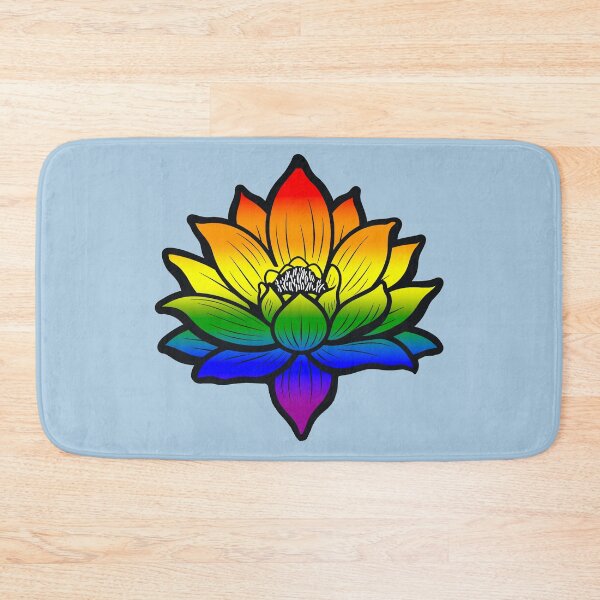 Item preview, Peaceful LGBTQIA+ Pride Flag Lotus, Rainbow Pride Design designed and sold by Travelslightly.