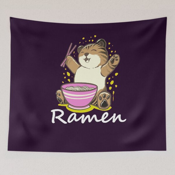 Item preview,   Cat Ramen Anime Kawaii Neko Eat Noodle designed and sold by amrichjimi.