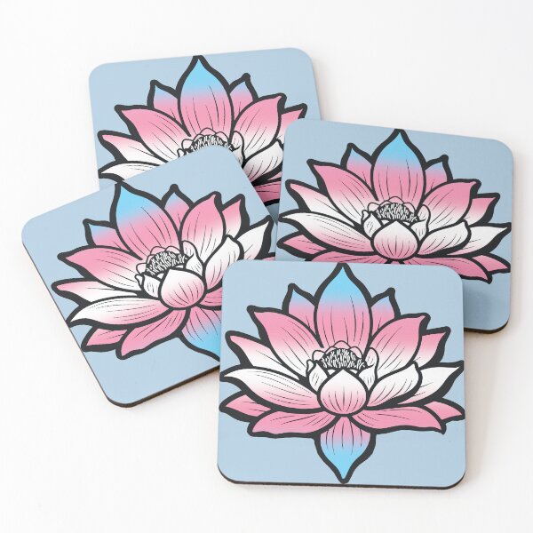 Item preview, Peaceful Transgender Pride Flag Lotus, Trans Pride Design designed and sold by Travelslightly.