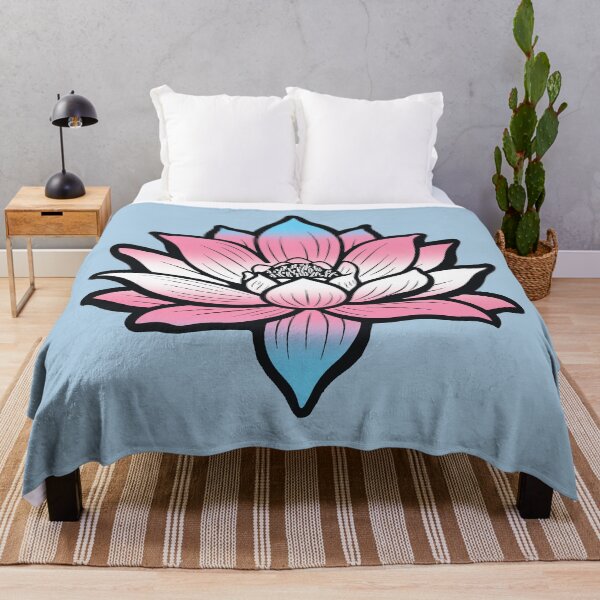 Item preview, Peaceful Transgender Pride Flag Lotus, Trans Pride Design designed and sold by Travelslightly.
