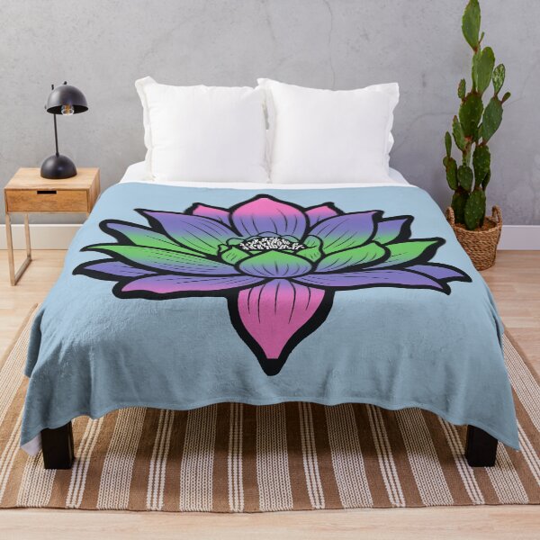 Item preview, Peaceful Trigender Pride Flag Lotus, Trigender Pride Design designed and sold by Travelslightly.