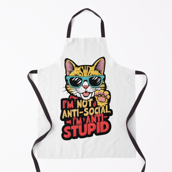 Item preview, Anti-Social, Anti-Stupid Cat designed and sold by IlikeStyle.