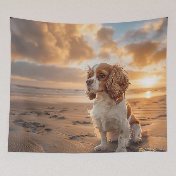 Item preview, Cavalier King Charles Spaniel at Sunset designed and sold by Elisabeth Lucas.