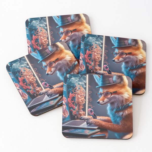 Item preview, Fox Portrait. fox laptop, cinematic fox designed and sold by FoxVibes.