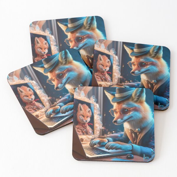 Item preview, Fox Portrait. fox laptop, cinematic fox designed and sold by FoxVibes.